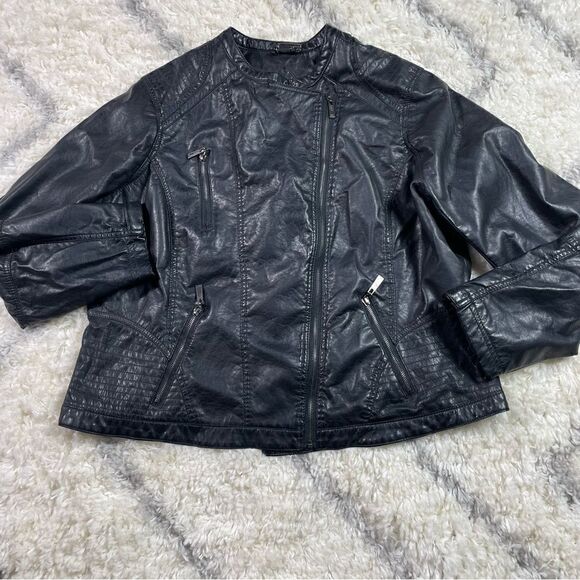 JOUJOU IMITATION LEATHER JACKET - Picture 1 of 8